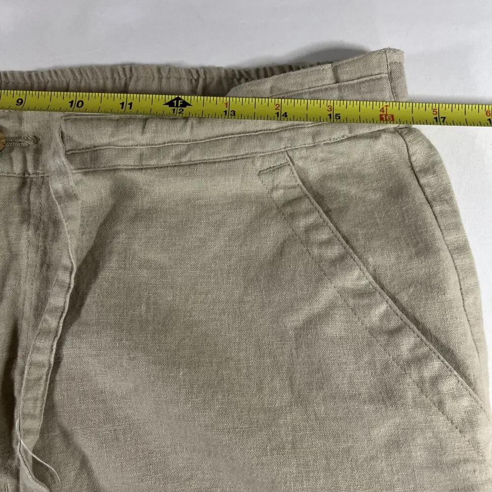 Cubavera Linen Blend Men's Beige Pants Size M (32-34) Beach Wear Comfort Hipster - Picture 4 of 8